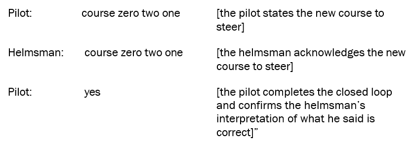 Closed loop communication