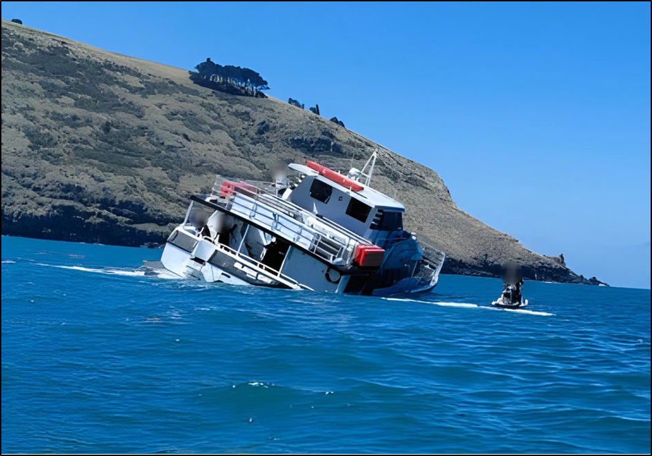 Figure10: The Black Cat as the master navigated towards the beach, with a jet ski standing by
