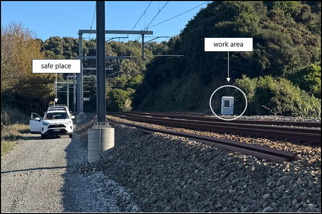 Figure 5: Worksite location re-enactment (Credit: TAIC and KiwiRail)