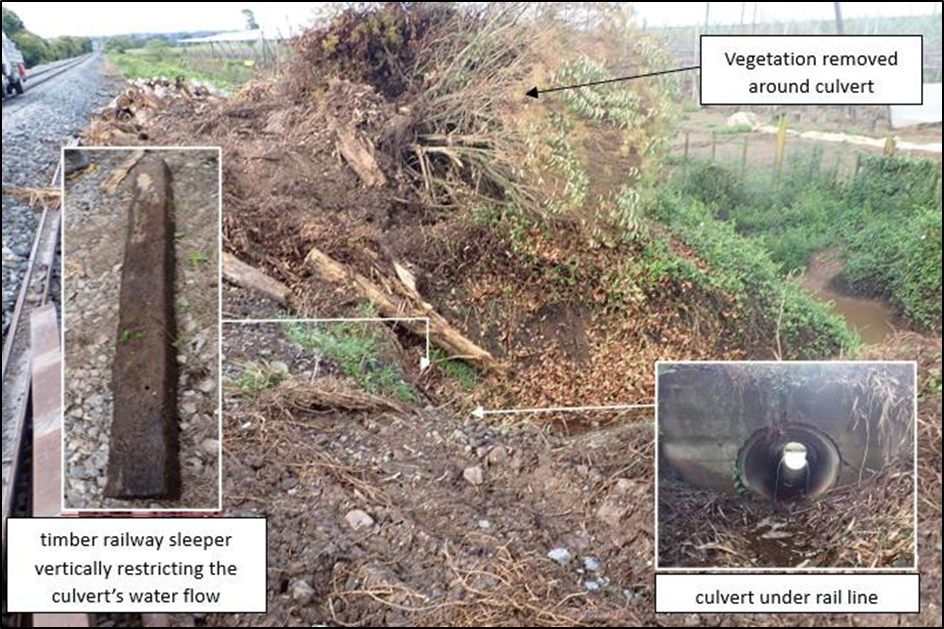 Western entrance of culvert