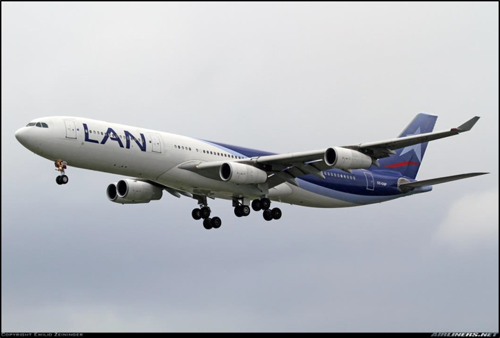LAN Airlines A340   (With permission from Emilio Zeininger) 