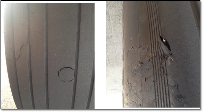 Figure 2 Tyre damage