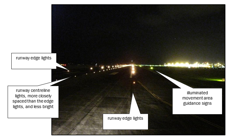 Figure 9 Runway 23 Left view while aligned with the edge lights (at cockpit height, 5.0 m above the surface)