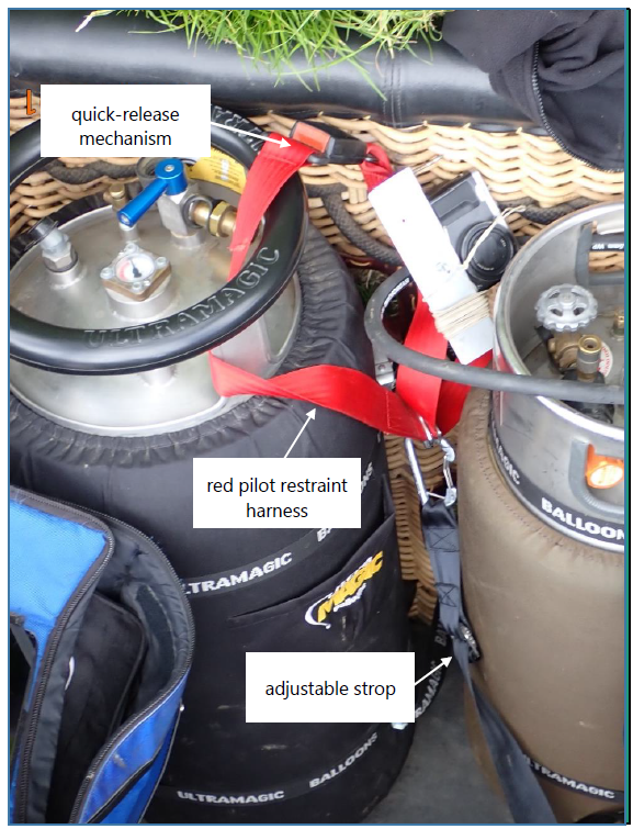 Photo of a pilot restraint harness