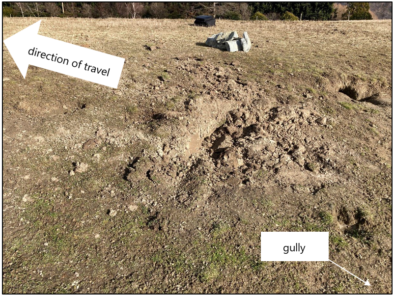 Photo of the impact point