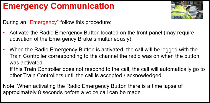 Transdev Wellington emergency communication procedure document