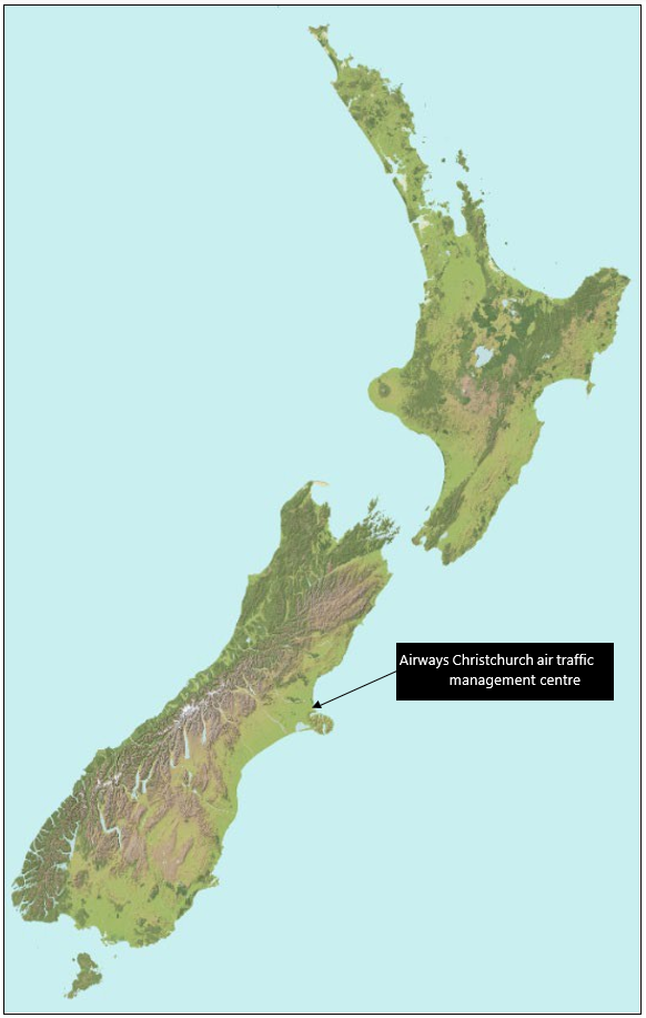 Location of Airways air traffic management centre, Christchurch