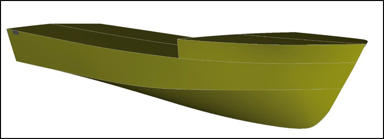 Image extracted from the Enchanter’s stability manual showing the modelled watertight boundary