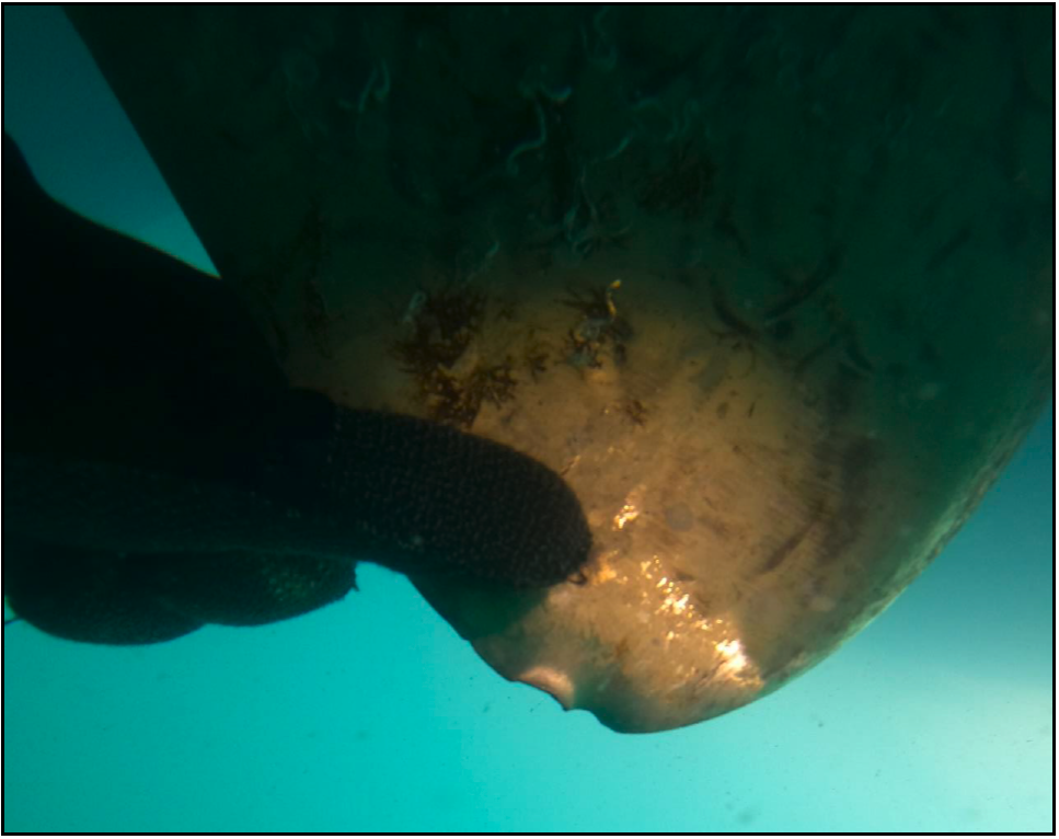 Figure 8: Minor damage to the propeller