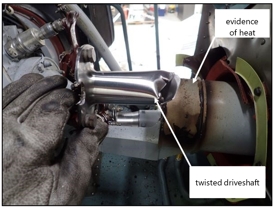 Photo of engine-to-transmission driveshaft