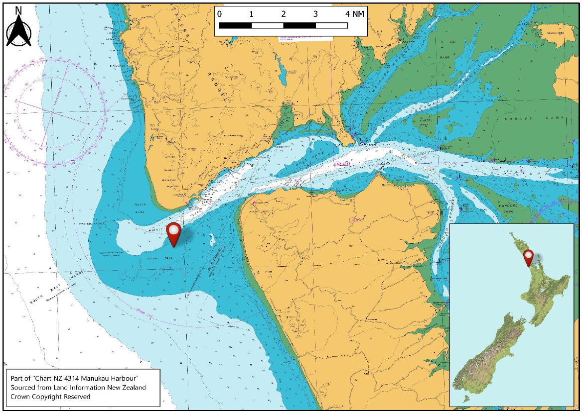 Map showing the location of the accident