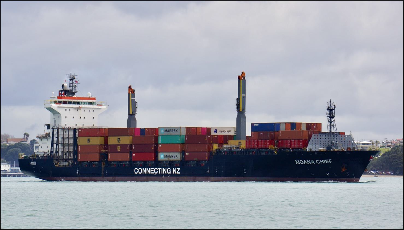 Photo of the container vessel, Moana Chief