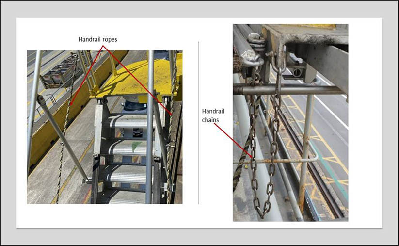 Handrail ropes and chains