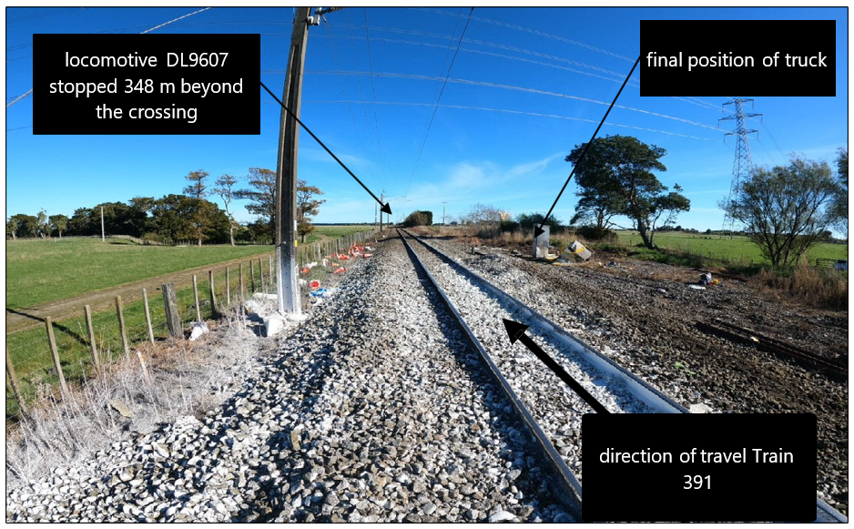 View to the southwest from the crossing