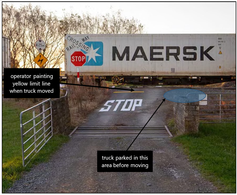 View towards crossing from southern side