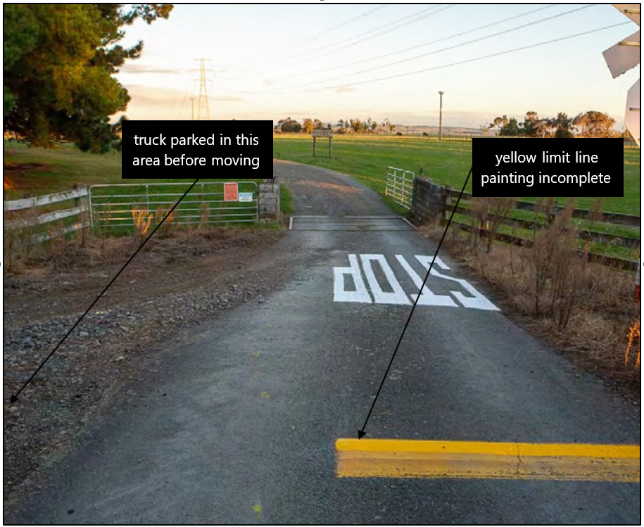 View south towards cattle stop