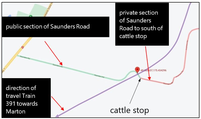 Layout of Saunders Road area