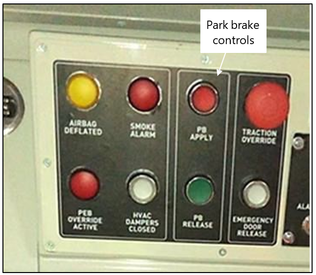 Overhead control panel for DFB class locomotive with running capability