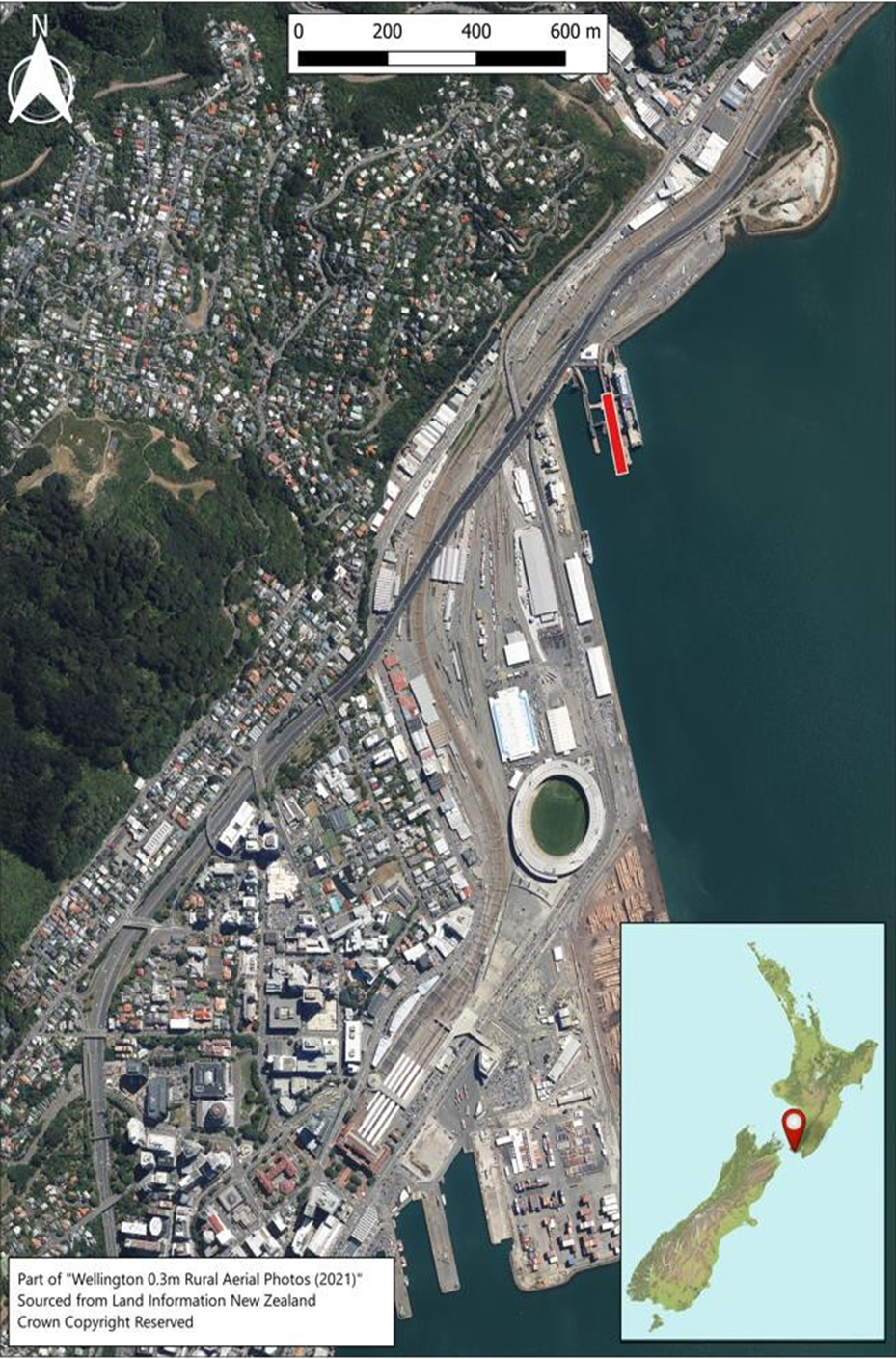 Map of the location of the accident