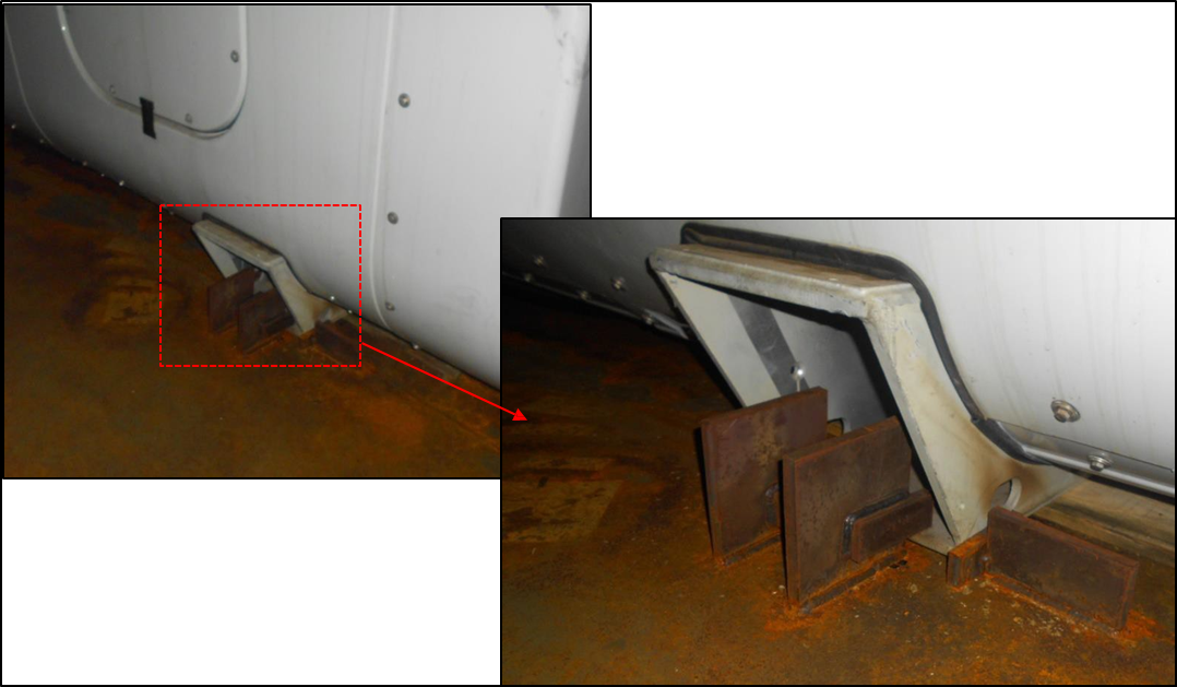 Cargo stoppers applied to wind turbine nacelle unit