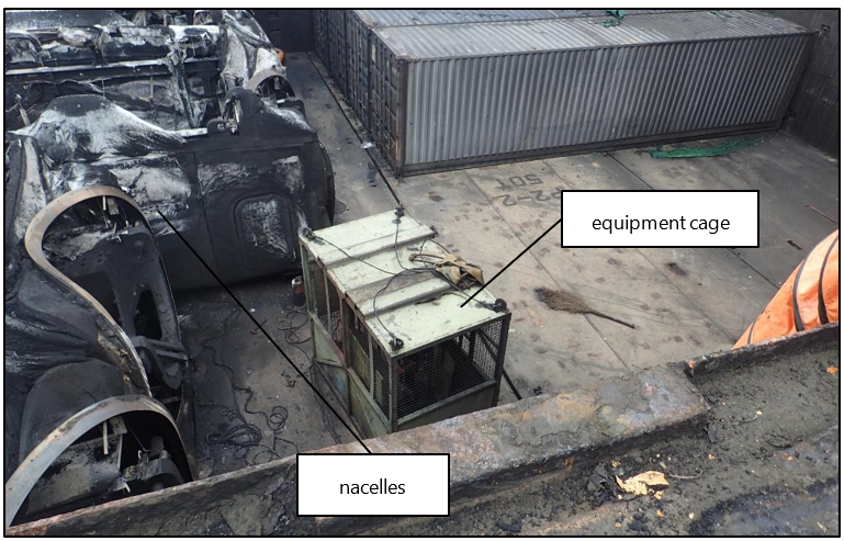 Number 2 ‘tween deck cargo damage looking from starboard to port