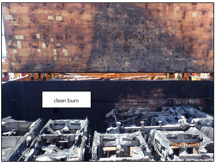 Number 2 cargo hold looking aft