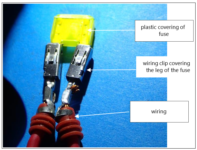 Image of fuse with wiring attached