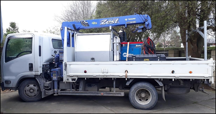 The truck prior to the accident