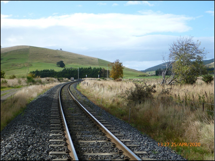 Sight line when full-service brake application made