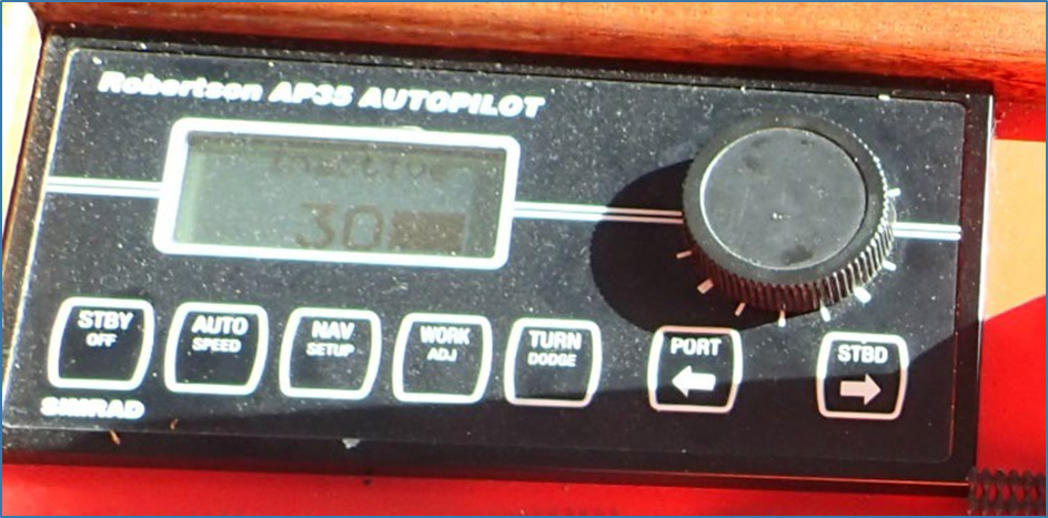 Autopilot interface on the Leila Jo