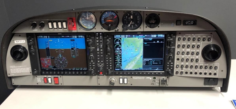 The Diamond DA42 aeroplane G1000 instrument panel