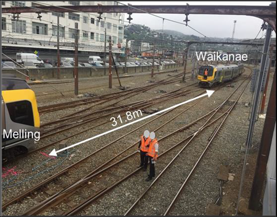 Final positions of Melling and Waikanae services (Credit: KiwiRail A Box signaller – view from A Box window)