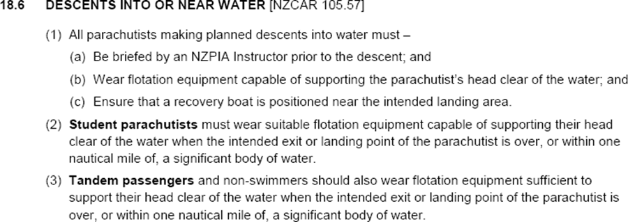 NZPIA rule screenshot clause 18.6