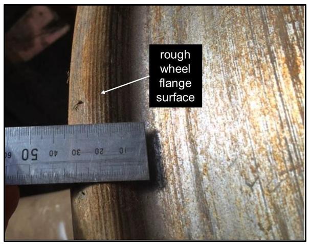 Tread and flange surface roughness