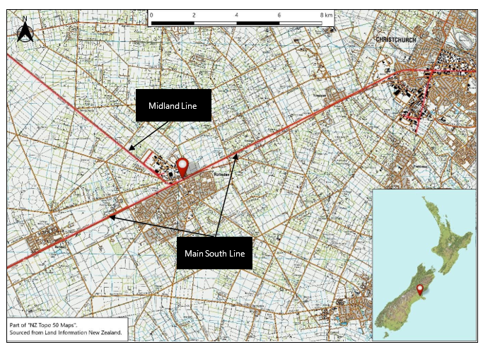Map showing the location of incident