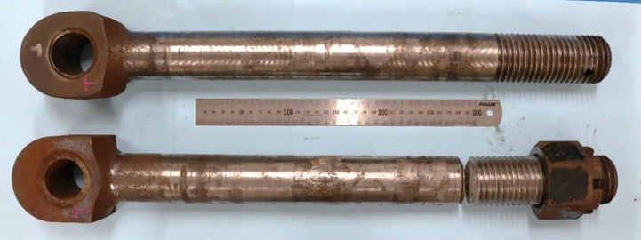 Tailpins from each end of carriage one