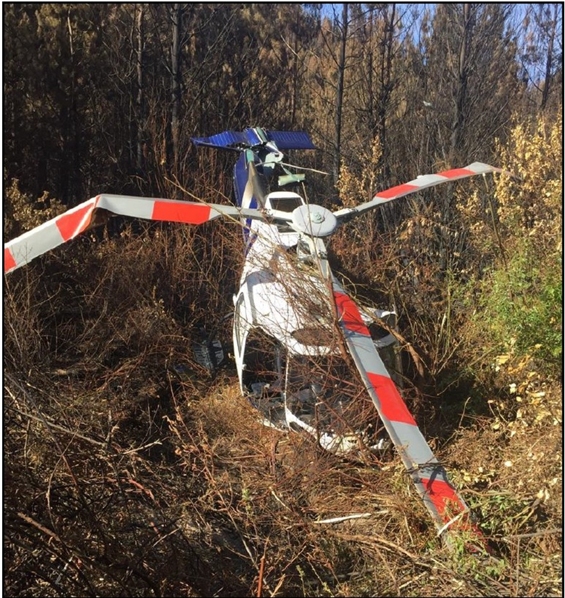 Main wreckage at the accident site