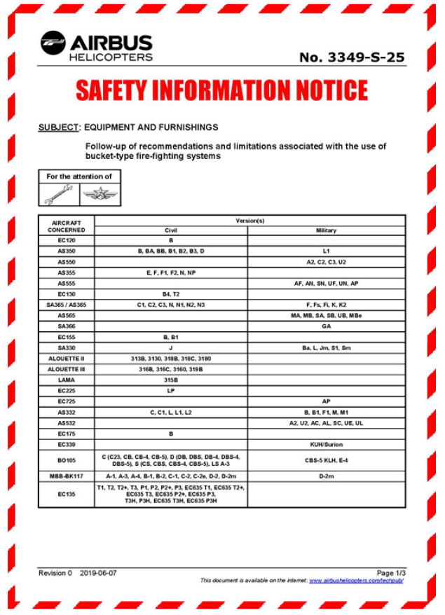 Airbus Helicopters Safety Information Notice