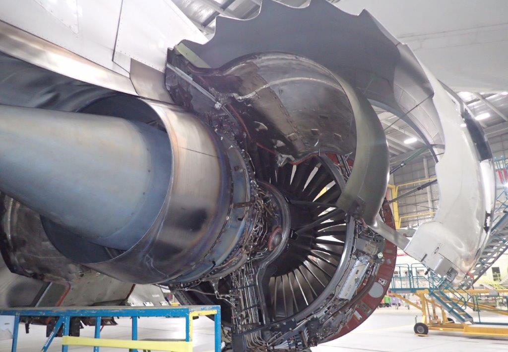 Photo - one of the engines, opened for inspection
