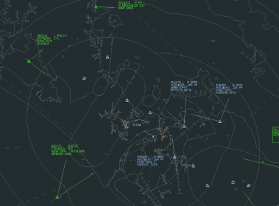 Air Traffic Control radar image